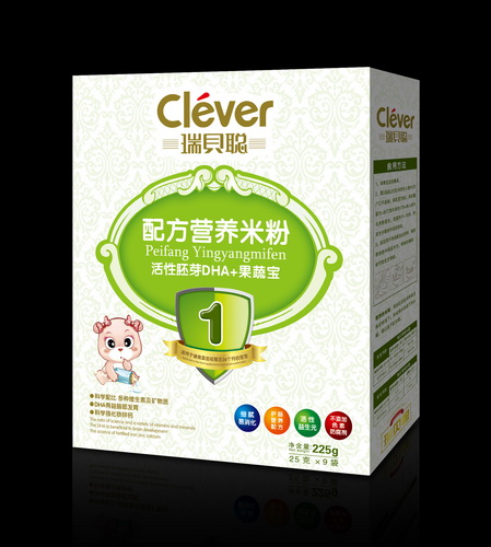 瑞貝聰活性胚芽DHA+果蔬寶營養(yǎng)米粉1段盒裝