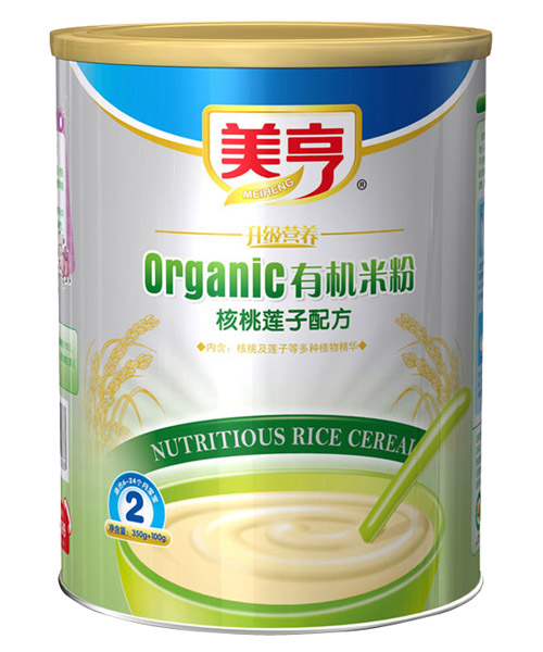 美亨聽裝核桃蓮子有機米粉2段