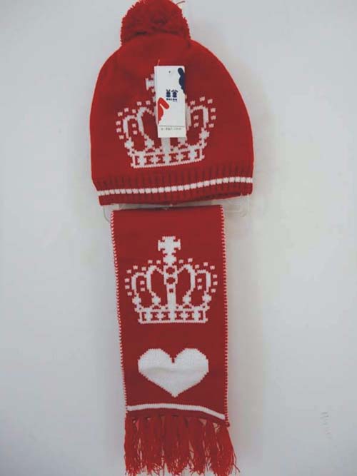 美啦美啦紅色兒童帽子