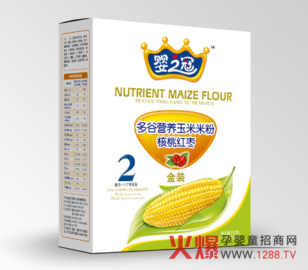 嬰之冠多谷玉米營養(yǎng)米粉核桃紅棗配方