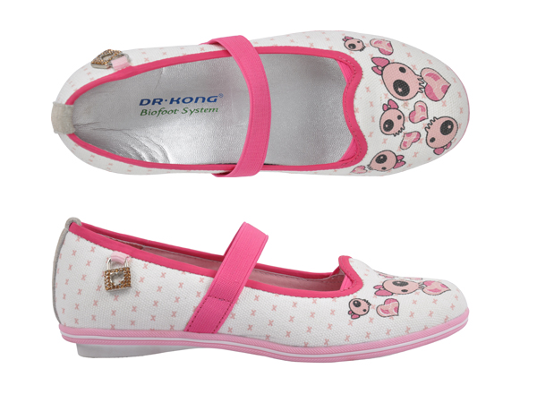 江博士配墊繽紛鞋白色