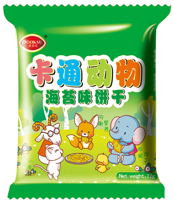 谷谷蘇卡通動物海苔味餅干22g