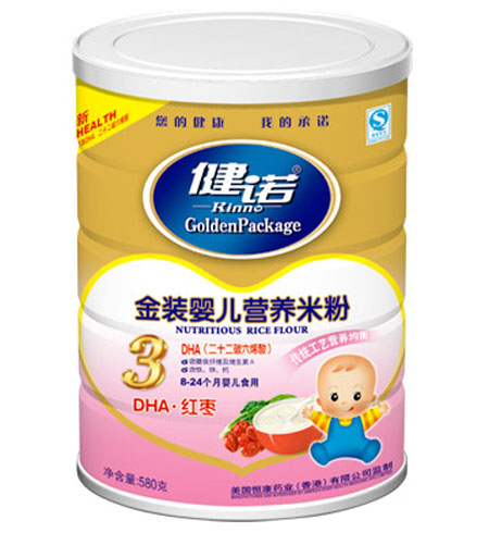 健諾DHA紅棗yinge營(yíng)養(yǎng)米粉(粉狀)3段聽(tīng)裝