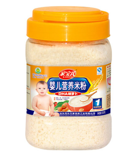 家寶氏DHA胡蘿卜yinge營養(yǎng)米粉1段桶裝
