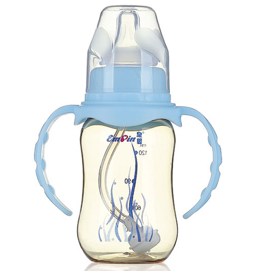 皇嬰PPSU標口圓弧自動奶瓶120m藍色