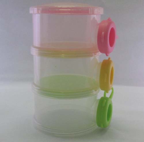 yinge寶便攜式三層粉格盒