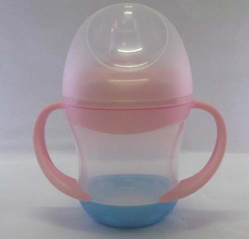 yinge寶160ML鴨嘴形學(xué)飲水杯防漏帶柄