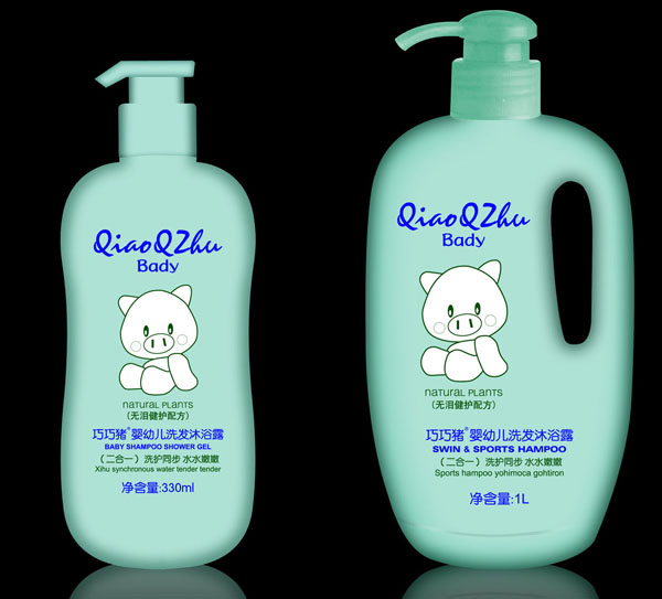 巧巧豬yingye洗發(fā)沐浴露二合一1L