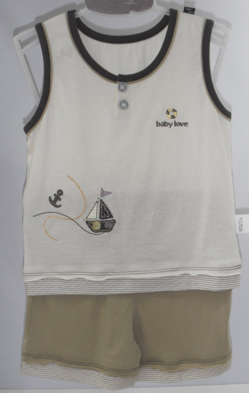 娃愛(ài)的蓓蓓夏季新款無(wú)袖套裝