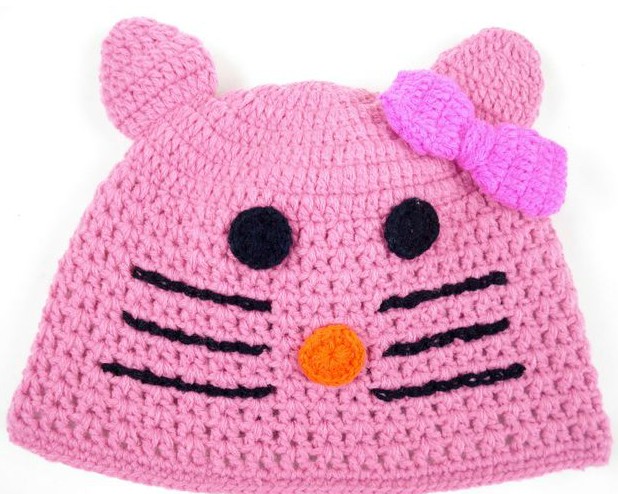 幼之戀花臉小貓youe帽粉色