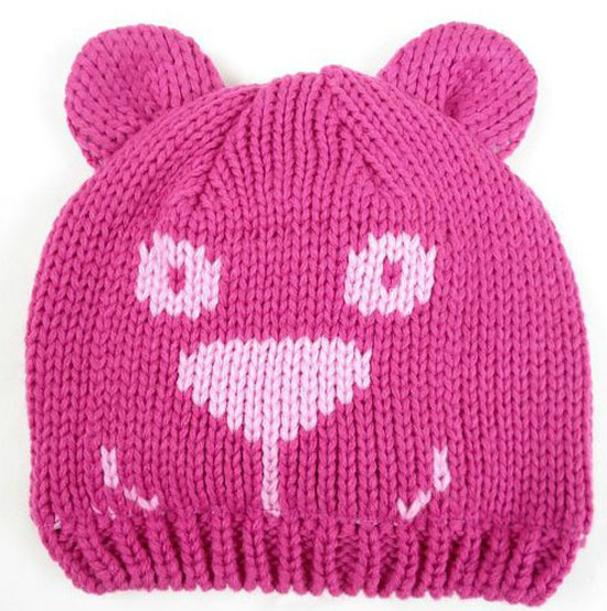 幼之戀卡通熊youe帽品紅