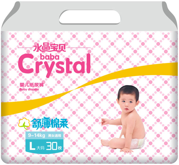 水晶寶貝舒薄棉柔yinge紙尿褲L30