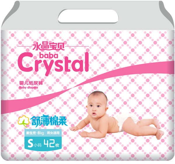 水晶寶貝舒薄棉柔yinge紙尿褲S42