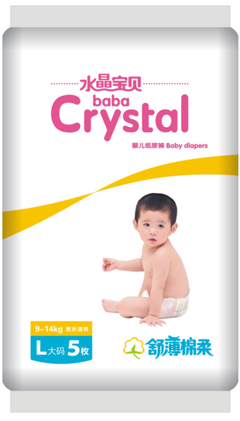 水晶寶貝舒薄棉柔yinge紙尿褲L5
