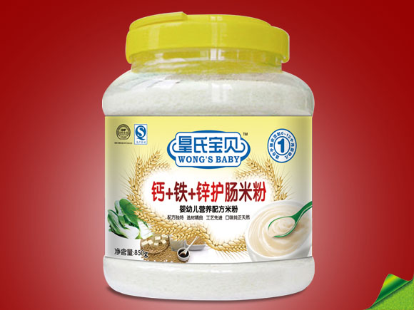 皇氏寶貝罐裝鈣+鐵+鋅護(hù)腸米粉1段