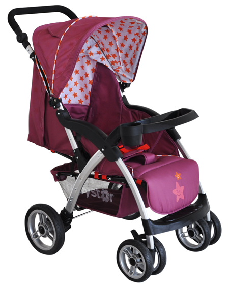 貝之星yinge推車H3010型淺紅色