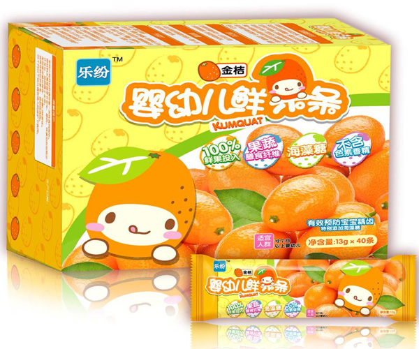 樂(lè)紛yingye鮮果條金桔味