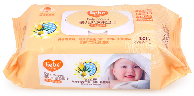 利貝yinge護(hù)膚柔濕巾80片