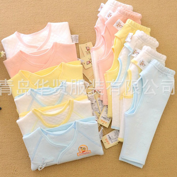 樂(lè)嬰健純棉保暖yinge反袖口肚衣套裝