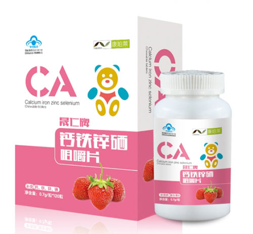 康珀萊晟仁牌鈣鐵鋅硒咀嚼片(兒童草莓味)