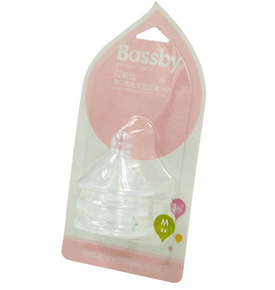 貝斯比寬口母乳實(shí)感奶嘴(三個裝)M碼