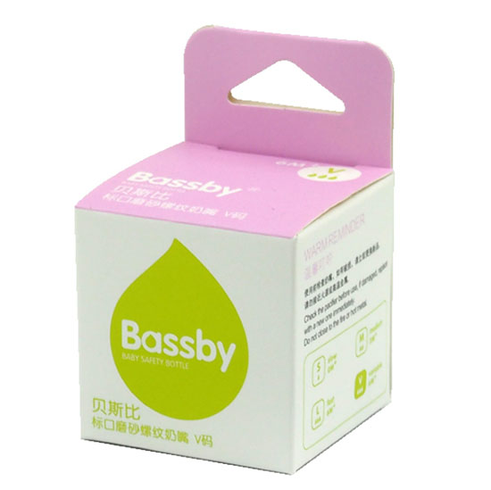 貝斯比標(biāo)口磨砂雙螺紋奶嘴V碼