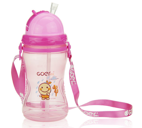 果兒運(yùn)動吸管水壺粉色