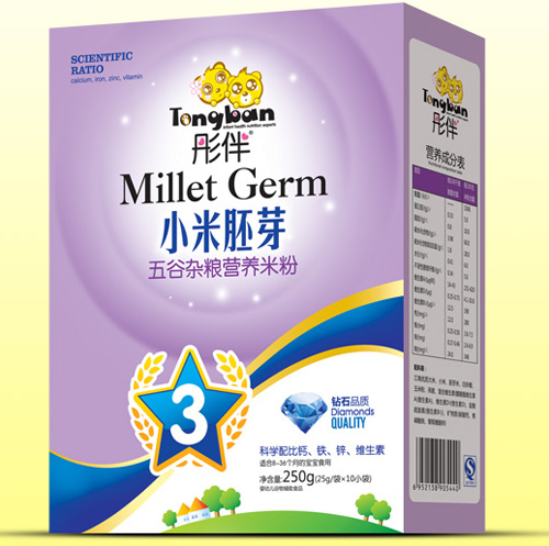 彤伴五谷雜糧小米胚芽米粉盒裝3段