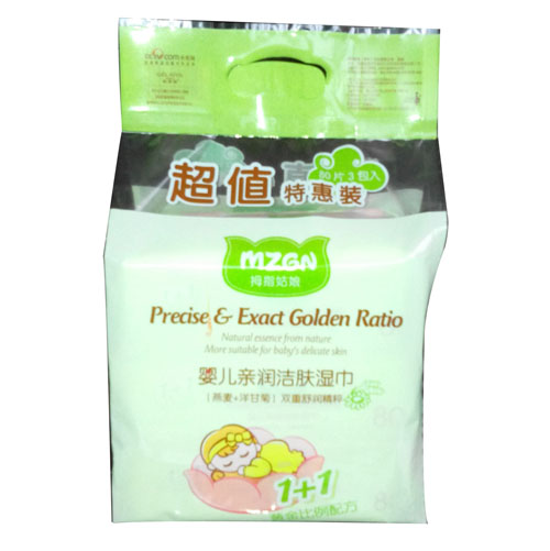 拇指姑娘yinge親潤潔膚濕巾三連包