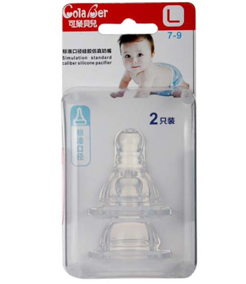 可樂貝兒標準口徑硅膠仿真奶嘴L碼