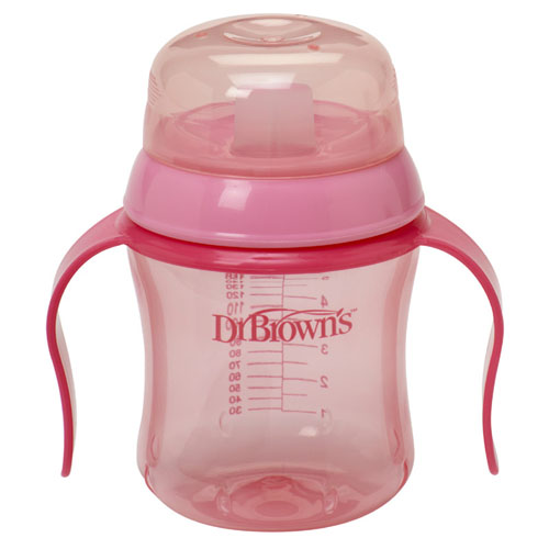 布朗博士6安士軟吸嘴學(xué)飲杯粉色