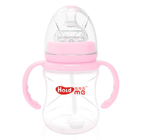 抱抱我寬口徑160ml花形帶柄自動PP奶瓶
