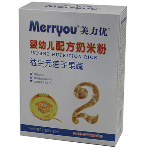 美力優(yōu)益生元蓮子果蔬yingye奶米粉2段盒裝