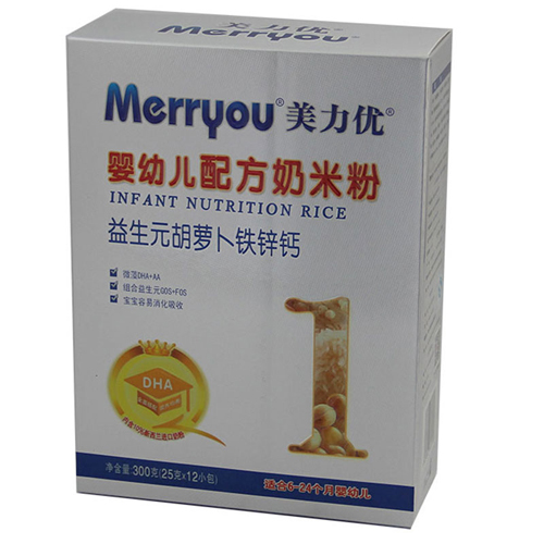 美力優(yōu)益生元胡蘿卜鐵鋅鈣yingye奶米粉1段盒裝