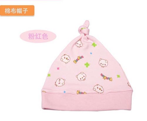 KUNKUNyinge用棉質(zhì)帽子粉紅色