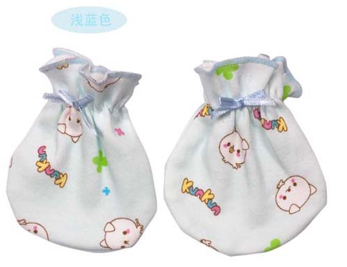 KUNKUNyinge棉質(zhì)護(hù)手套淺藍(lán)色