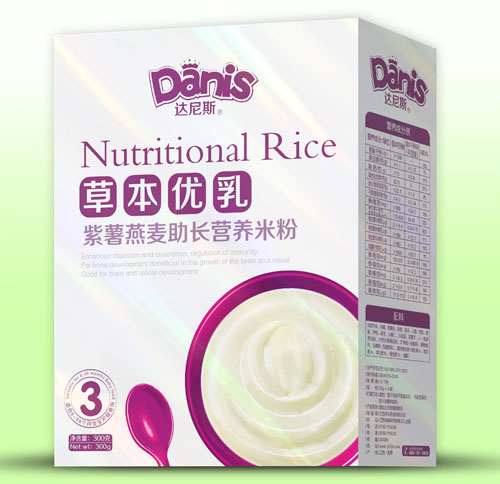 達(dá)尼斯草本優(yōu)乳紫薯燕麥助長(zhǎng)米粉盒裝3段