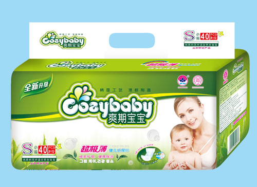 爽期寶寶超級(jí)薄茶葉yinge紙尿片S碼