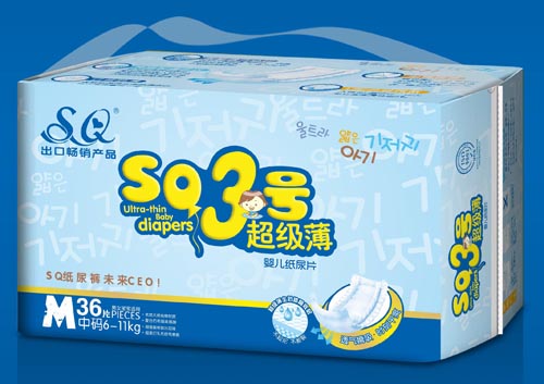 SQ3號超級薄yinge紙尿片M碼36片