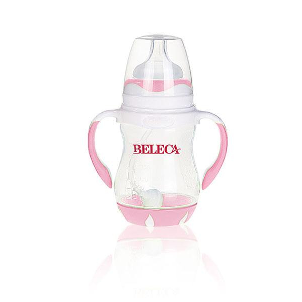 貝樂嘉粉色標(biāo)口yinge弧形奶瓶