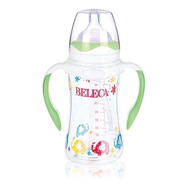 貝樂(lè)嘉雙柄防摔防爆晶鉆玻璃奶瓶