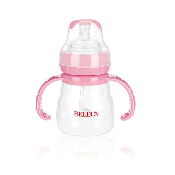 貝樂嘉粉色雙柄yinge硅膠全自動(dòng)奶瓶