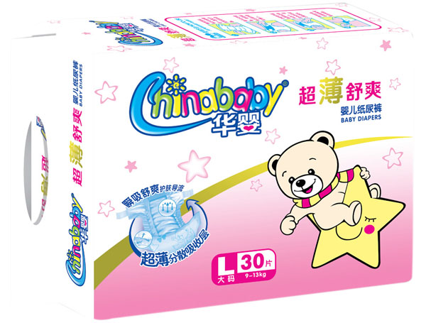 華嬰超薄舒爽yinge紙尿褲L30片