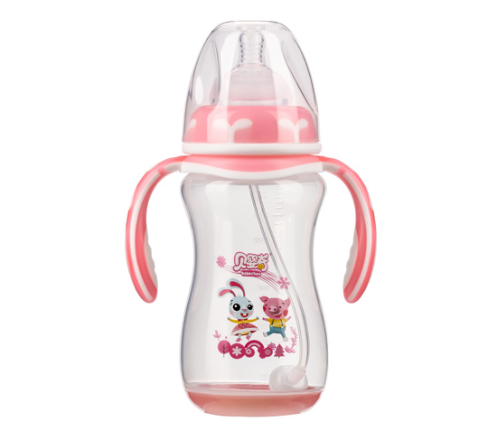 貝嬰奇雙色320ml寬口底座感溫奶瓶