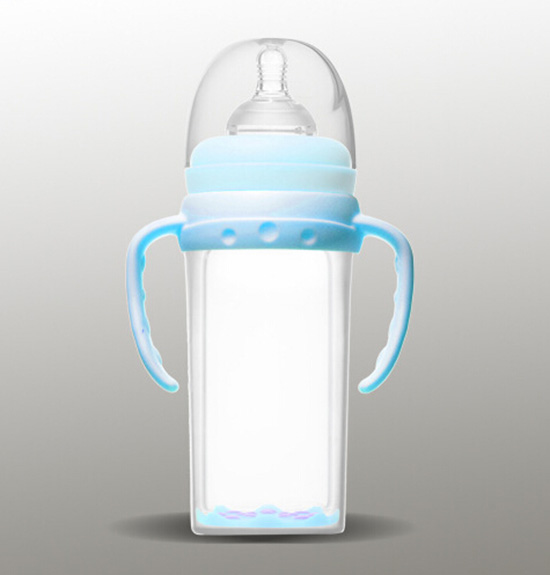 愛弗圖西240MLPP寬口直身奶瓶(湖藍)
