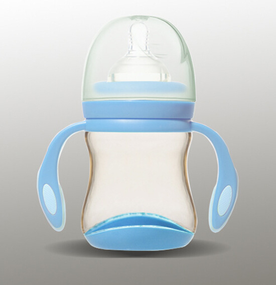 愛(ài)弗圖西180MLPPSU寬口帶手柄奶瓶(湖藍(lán))