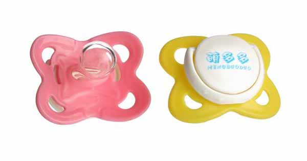 萌多多圓形蝶型硅膠安撫奶嘴
