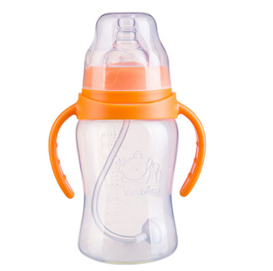 倍喜寬口弧形PP奶瓶270ml(杏色)