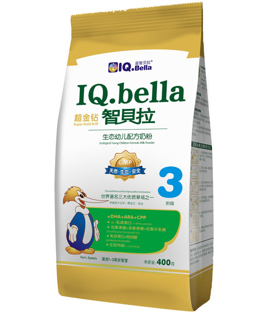 智貝拉超金鉆生態(tài)youe配方奶粉3段袋裝