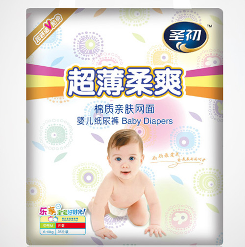 圣初超薄柔爽紙尿褲(中包)M